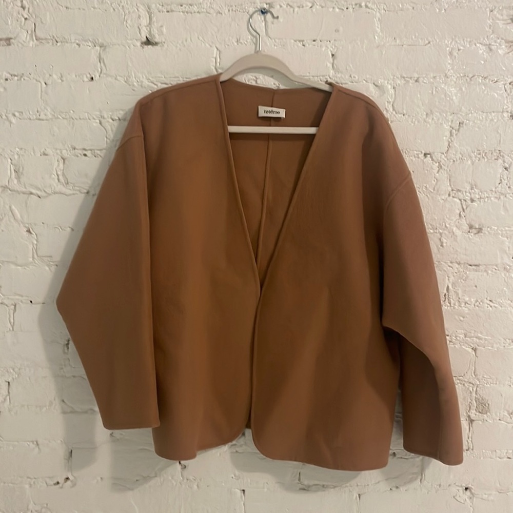 Toteme Caramel brown wool blend